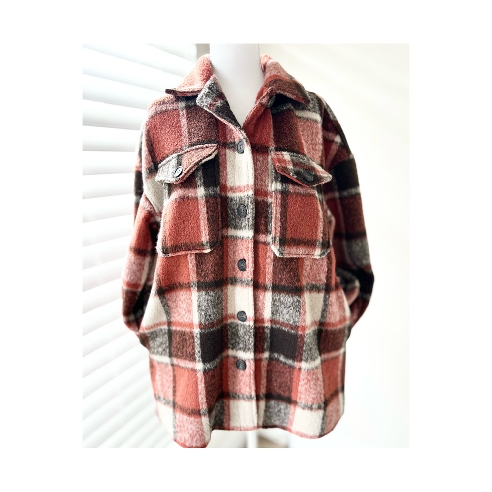 Avec Les Filles Plaid Utility Jacket